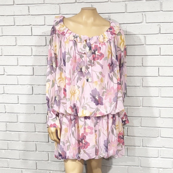 Anthropologie Mare Mare Floral‎ Chiffon Dress - Picture 2 of 9